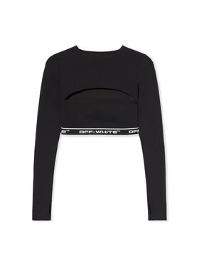 OFF WHITE Logoband Cut Out Top BLACK - FUCHSIA OWVB04CF25JER001