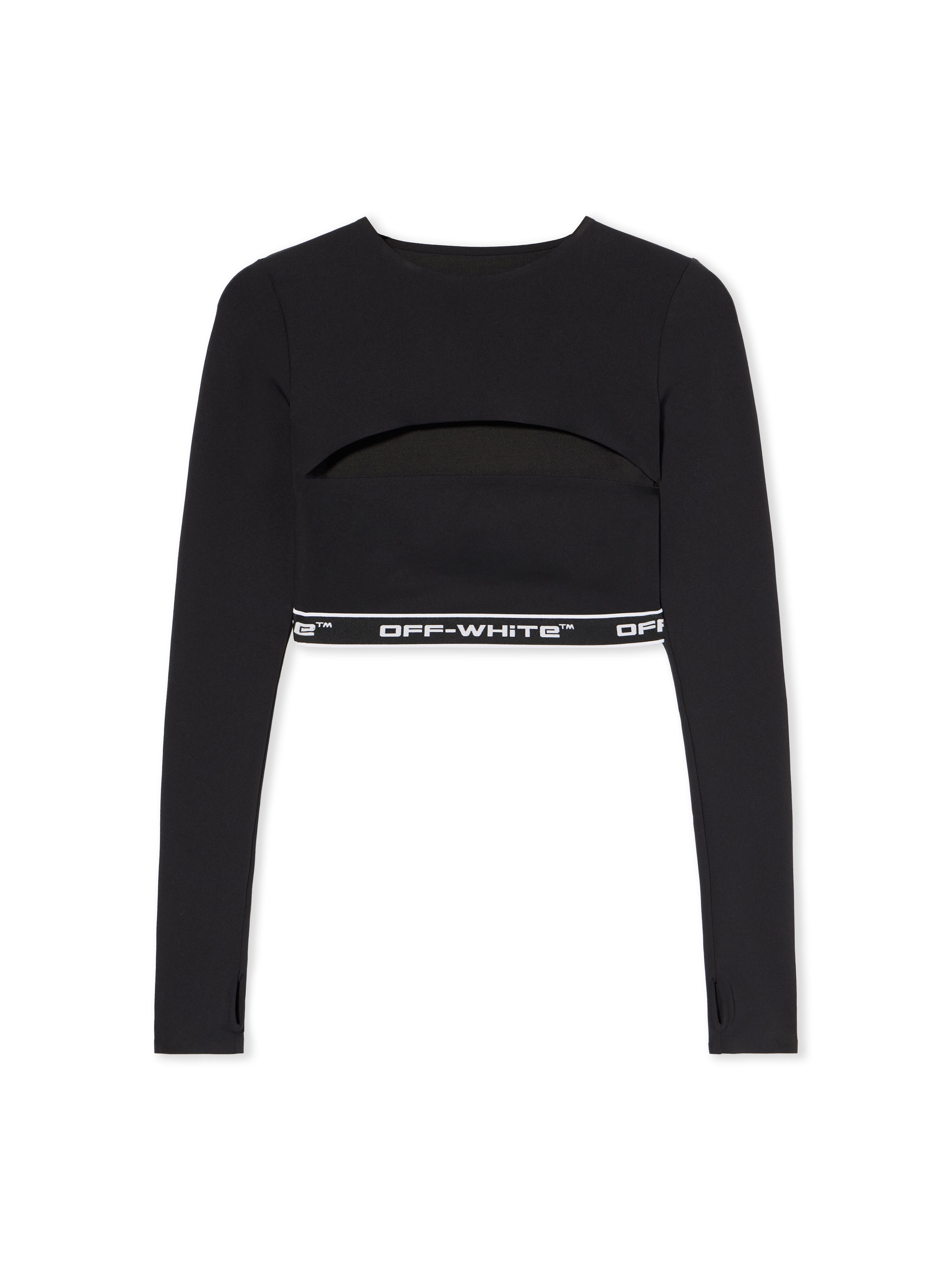 OFF WHITE Logoband Cut Out Top BLACK - FUCHSIA OWVB04CF25JER001