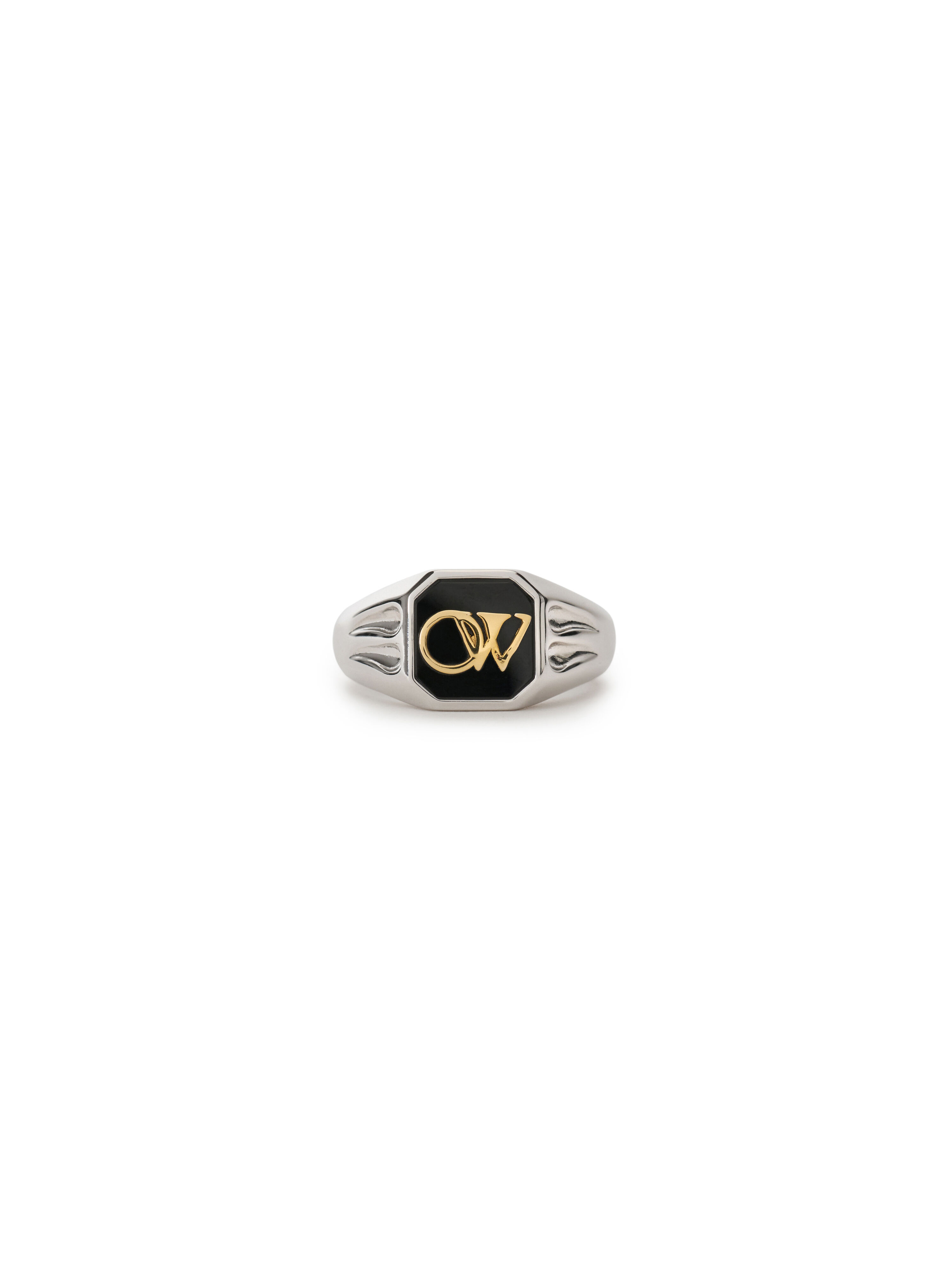 OW Monogram Signet Ring OFF WHITE OW Monogram Signet Ring YELLOW GOLD VERMEIL C07883