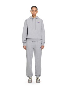 OFF WHITE Off-White Shadow Hoodie Gray Melange-Haute Red 2BB035S26FLE001