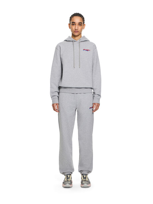 OFF WHITE Off-White Shadow Hoodie Gray Melange-Haute Red 2BB035S26FLE001