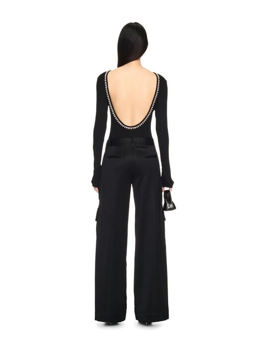 Light Rib Emb 20S L/S Top OFF WHITE Light Rib Emb 20S L/S Top BLACK OWAD259F24JER001