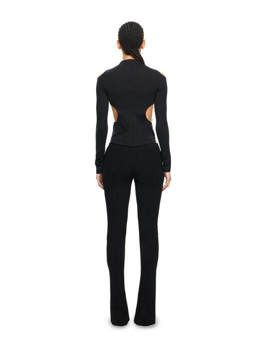 OFF WHITE Sleek Meteor Long-Sleeved Top Black-Black 2AD27PS26JER001