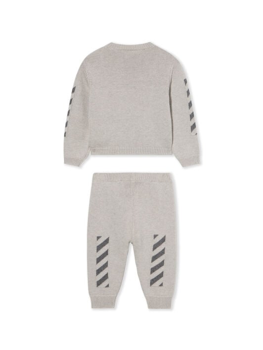 Diagonal Logo Knit Set OFF WHITE Diagonal Logo Knit Set LIGHT GREY - DARK GREY OB2X004F25KNI001