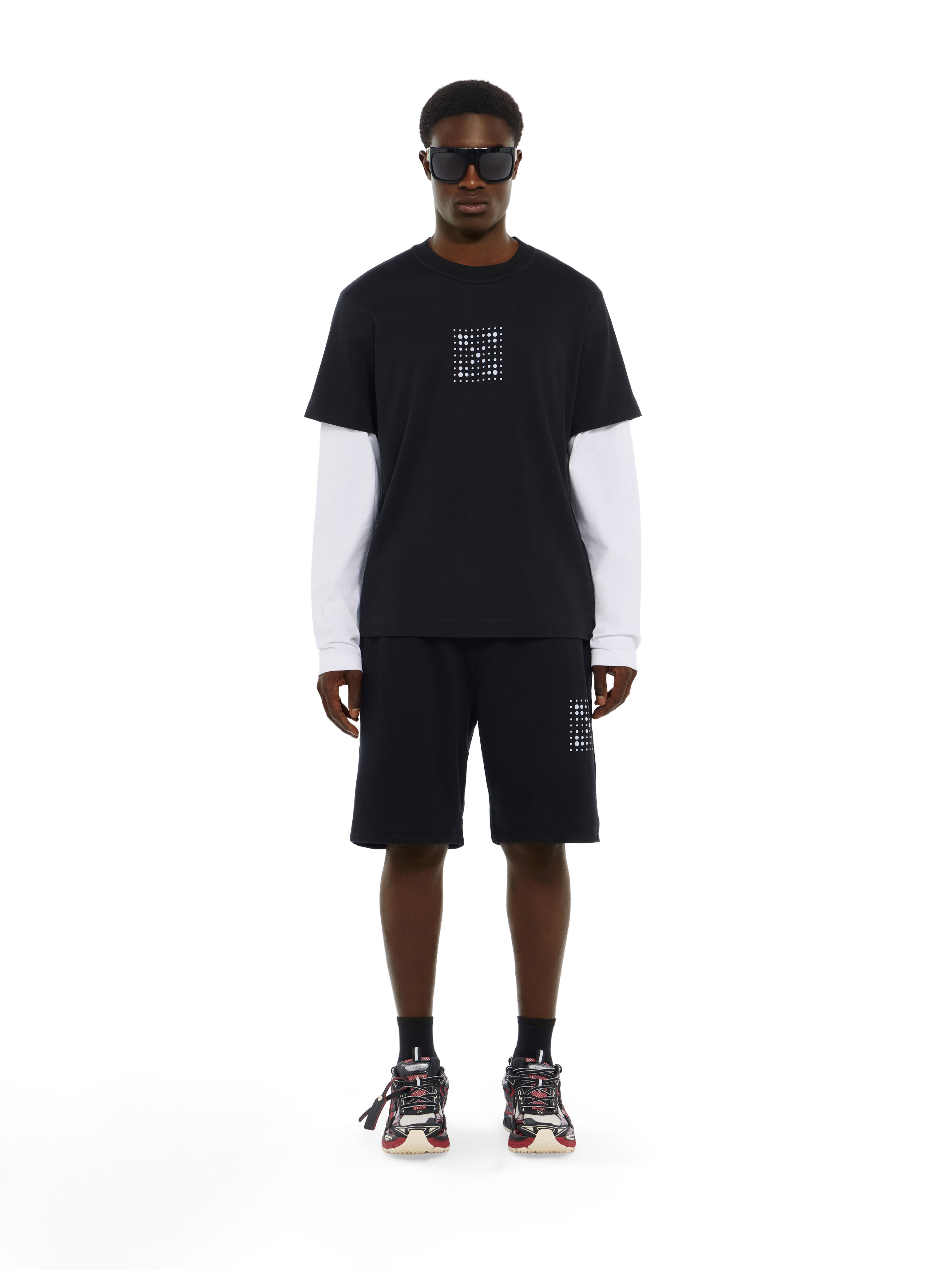 Dotted Arrow Double Sleeve Regular Long Sleeve T-Shirt OFF WHITE Dotted Arrow Double Sleeve Regular Long Sleeve T-Shirt BLACK 44MAB09RG26J002