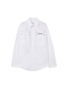 OFF WHITE Type Arrow Poplin Overshirt WHITE 44XGE04VS26F001