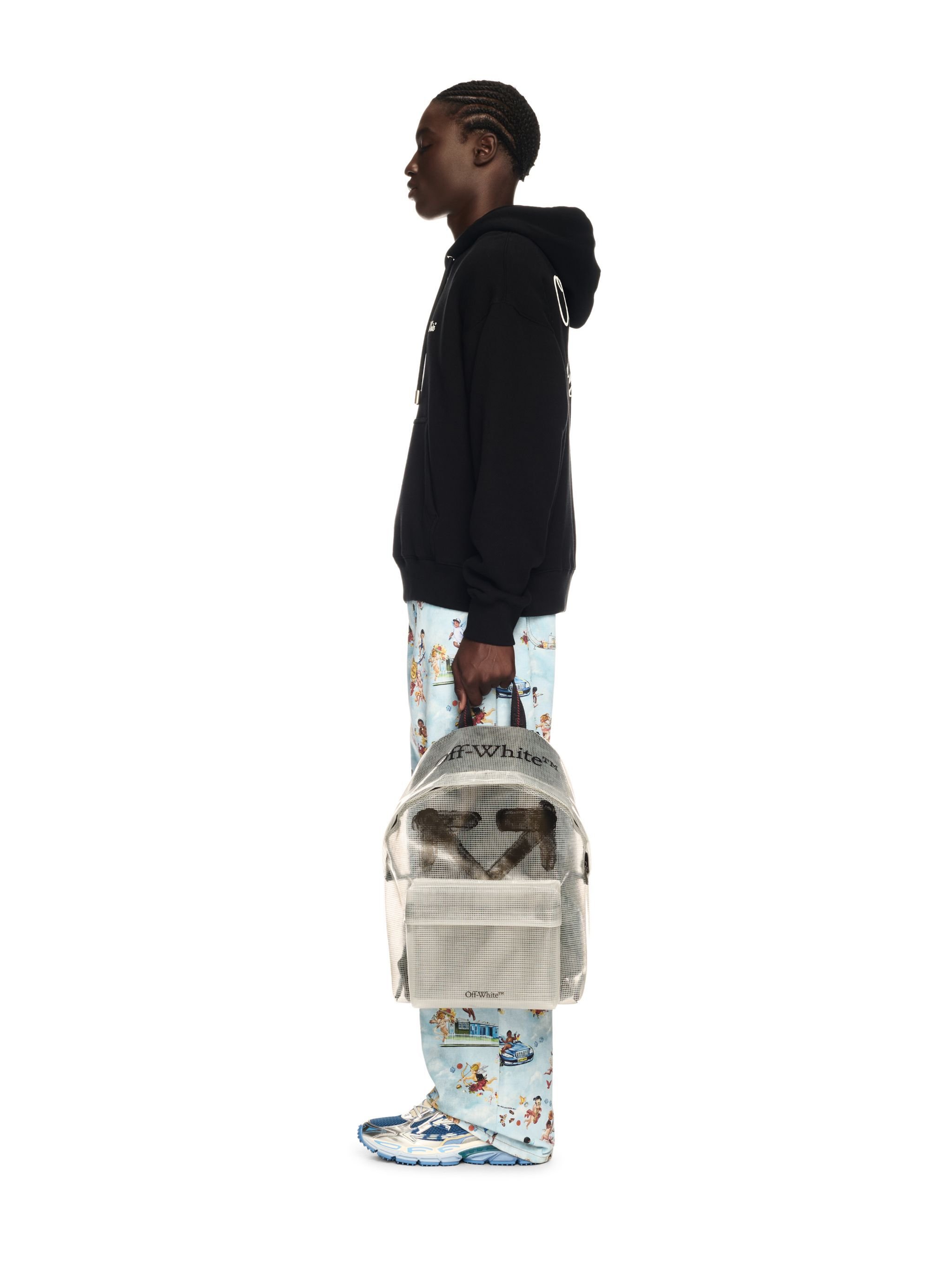 OFF WHITE Transparent/ Schwarz Ripstop Heritage Rucksack WEISS OMNB124S25FAB001