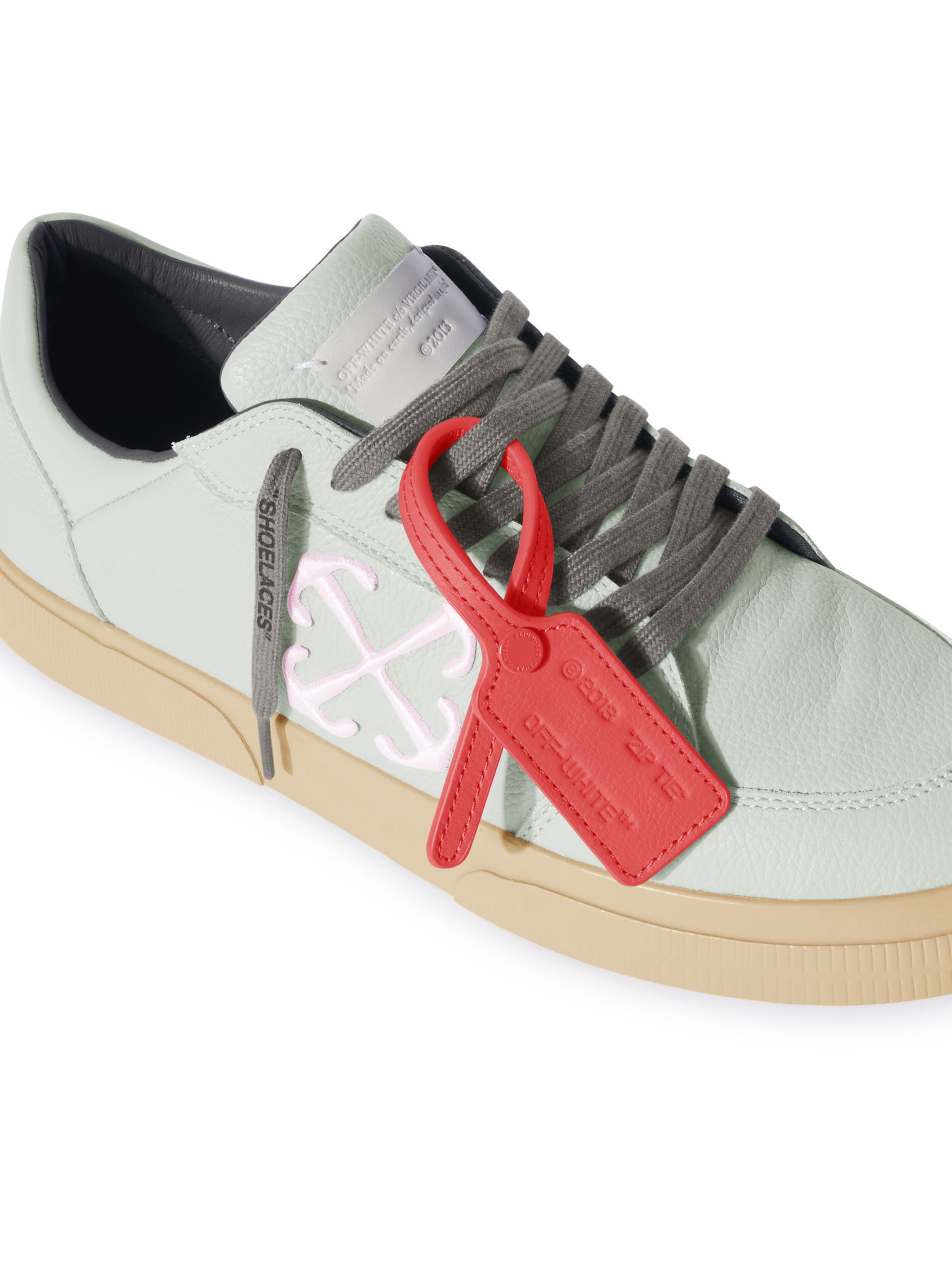 OFF WHITE New Low Vulcanized Calf Leather GREEN OMIA293F24LEA001