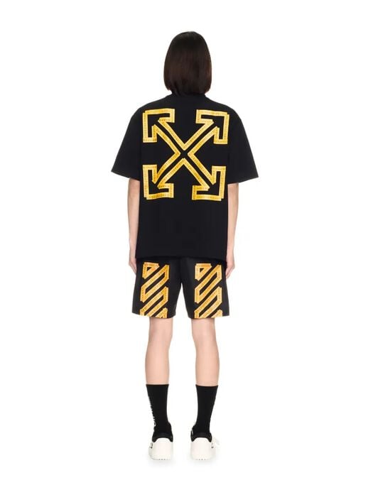 Schwarzes T-Shirt Mit Pfeil-Motiv OFF WHITE Schwarzes T-Shirt Mit Pfeil-Motiv BLACK OMAA120S25JER00D