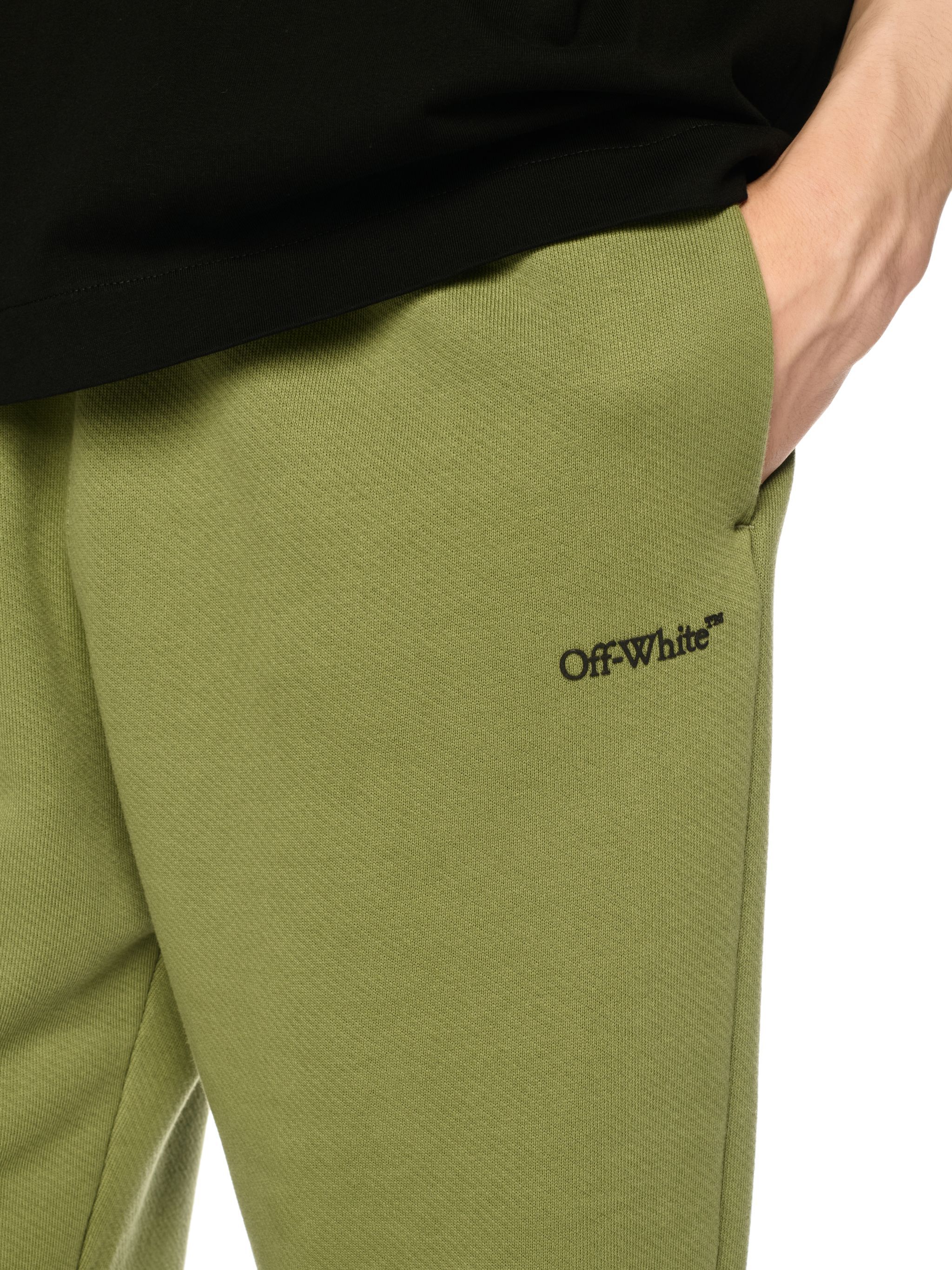OFF WHITE Windy Arrow Sweatpants GREEN OMCH054F24FLE003
