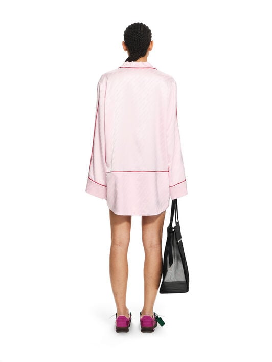 Jacquard Off-White Satin New Roxy Pajama Dress OFF WHITE Jacquard Off-White Satin New Roxy Pajama Dress Soft Pink-No Color 2DG00GS26FAB001
