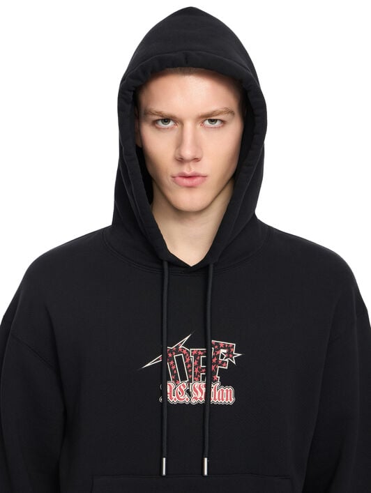 OFF WHITE Off-White™ c/o AC Milan Arrow Hoodie BLACK RED 44MBB12NG25F001