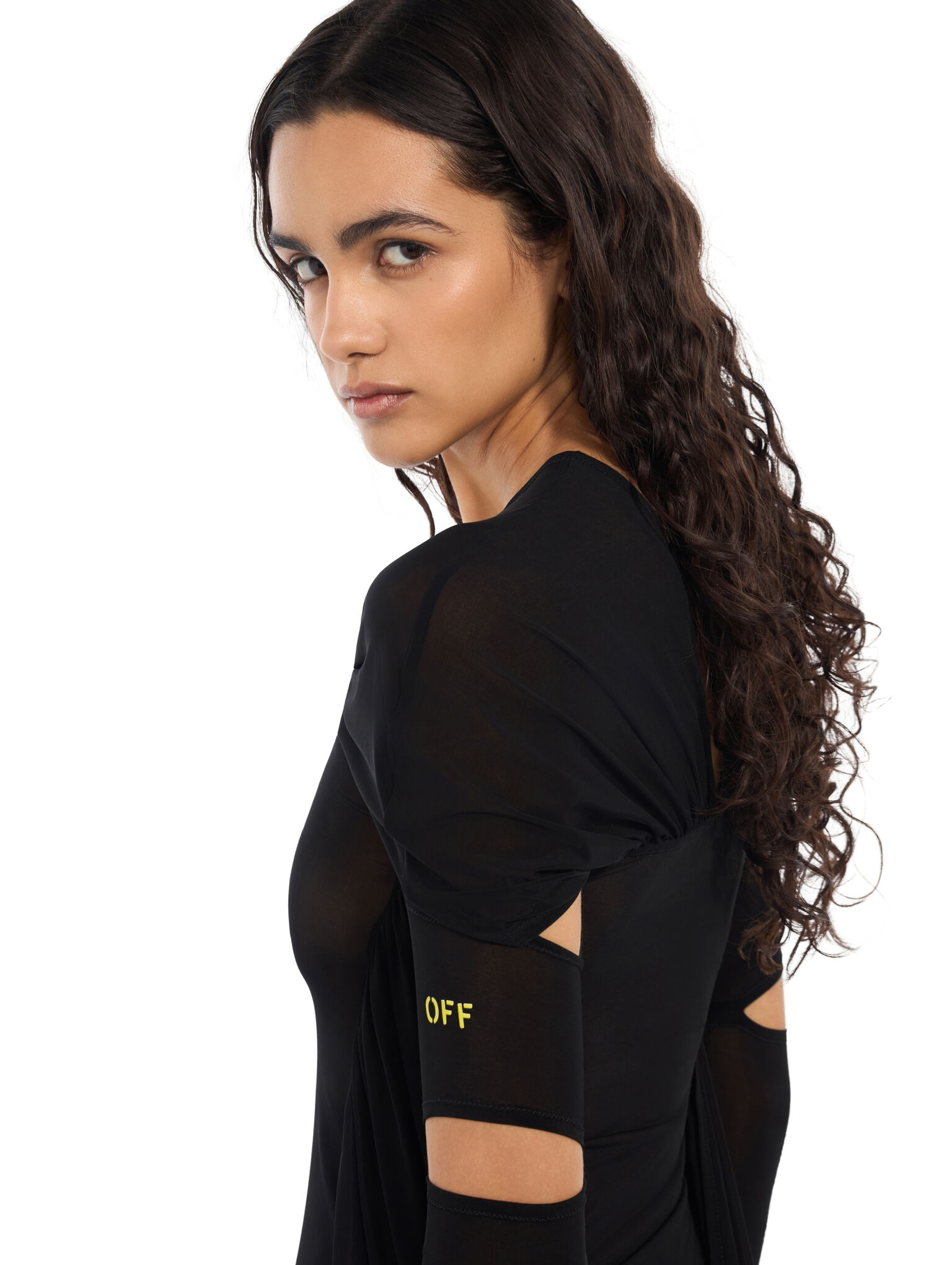 Light Jersey Cross Collar Top