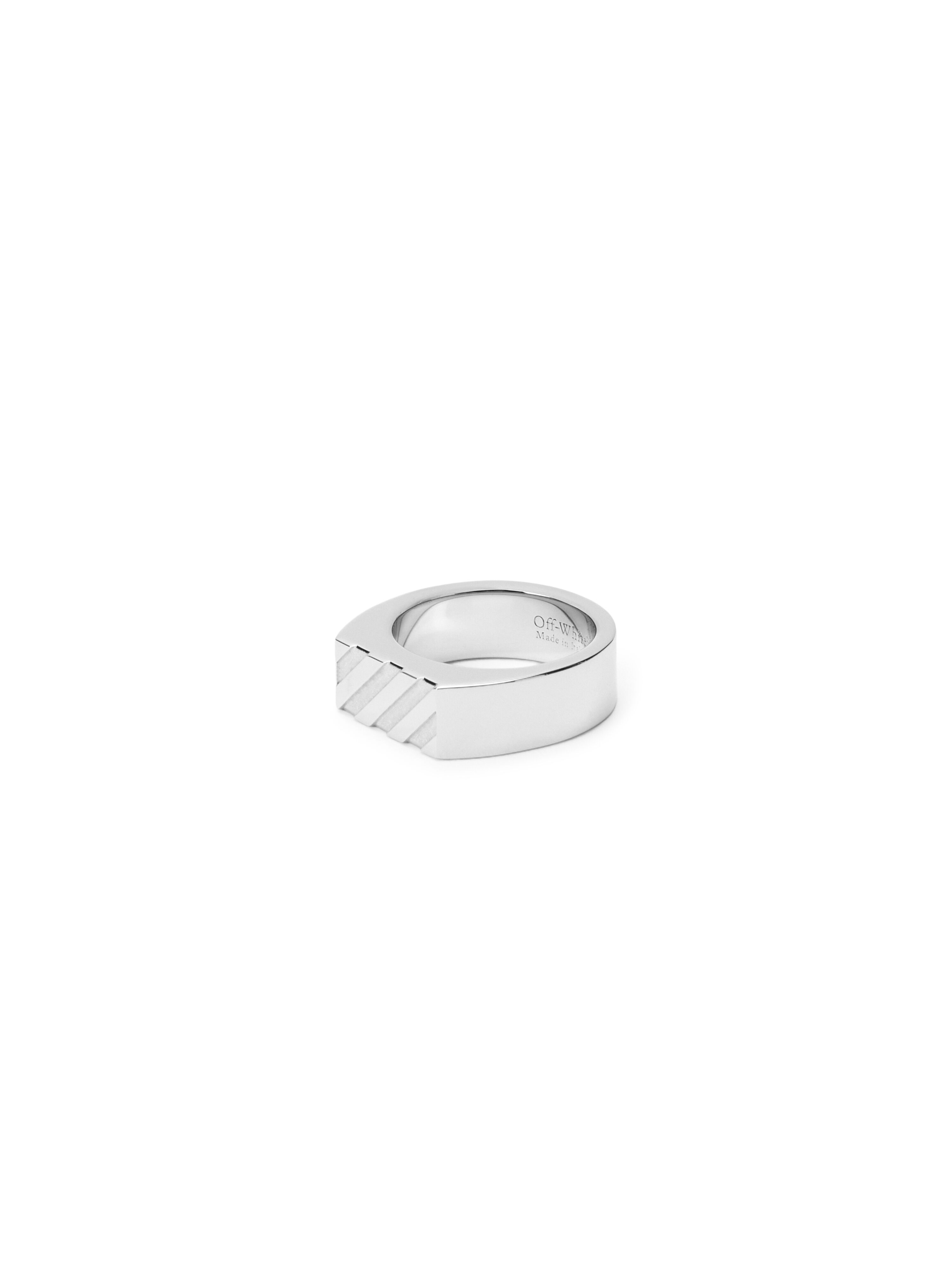 OFF WHITE Diag Band Ring SILVER - SILVER OMOC07NF25MET001