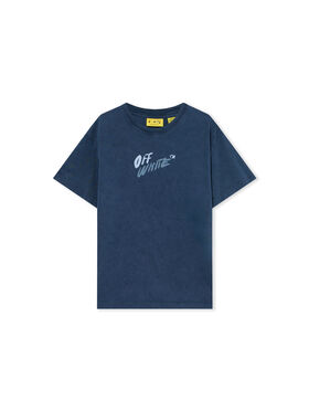 OFF WHITE Arrow Writings T-Shirt BLUE NIGHTS 44BAA002F26J00D