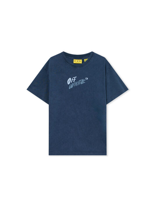 OFF WHITE Arrow Writings T-Shirt BLUE NIGHTS 44BAA002F26J00D