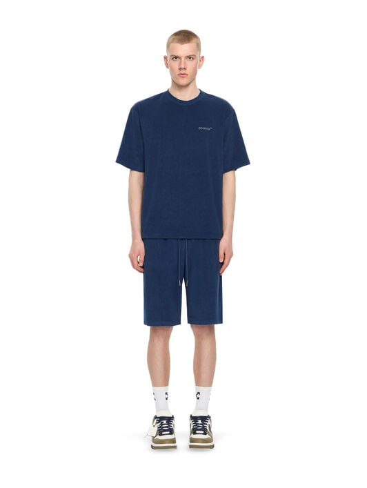 OFF WHITE Towel Terry T-Shirt MARINE 44MKS073F5003