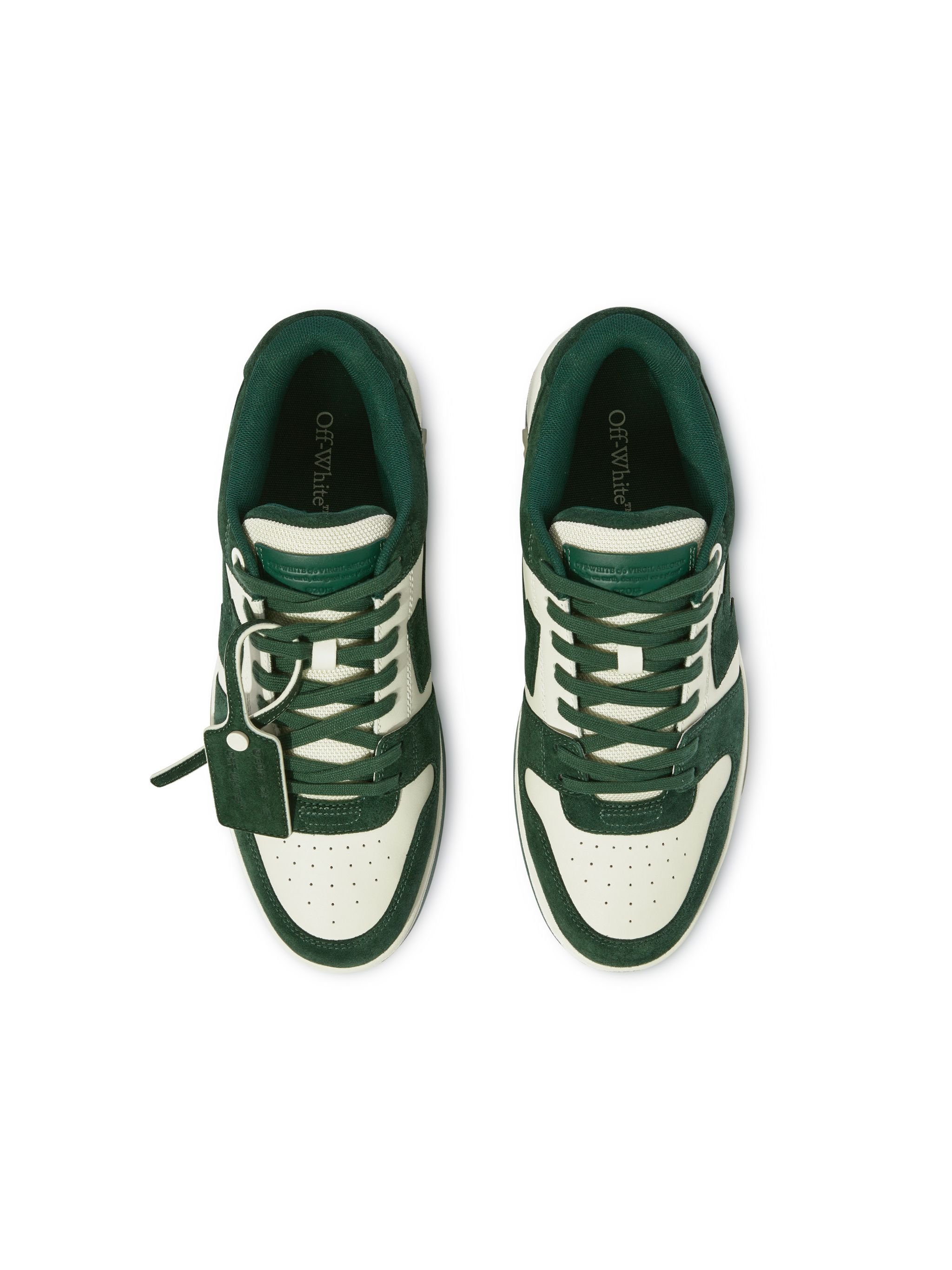 OFF WHITE Sneakers Out Of Office in Pelle Scamosciata GREEN OMIA189S25LEA007