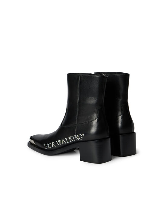 FOR WALKING TEXAN ANKLE BOOT OFF WHITE FOR WALKING TEXAN ANKLE BOOT BLACK - WHITE OWID05EF25LEA001