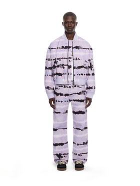 OFF WHITE All-over Tie-dye Cropped Bomber COSMIC SKY 44MEH05ZZ26F002