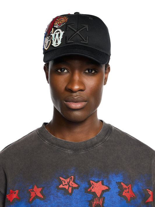 OFF WHITE Multi Patch Baseball Cap BLACK - MULTICOLOR OMLA04AF25FAB00B