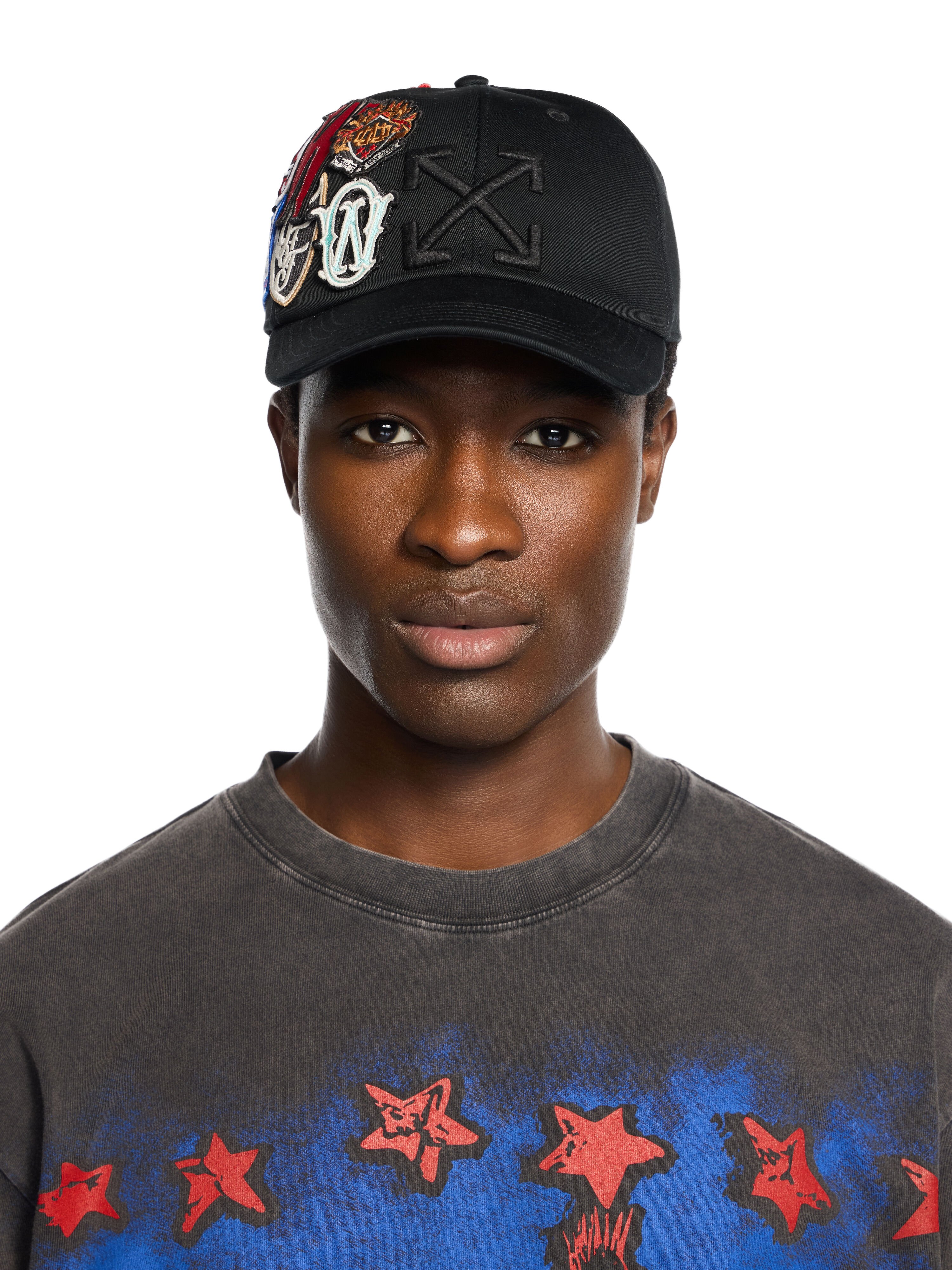 OFF WHITE Multi Patch Baseball Cap BLACK - MULTICOLOR OMLA04AF25FAB00B