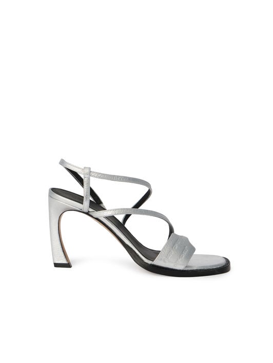 Zip Tie Loop Sandals OFF WHITE Zip Tie Loop Sandals SILVER - SILVER OWIH003F25LEA001