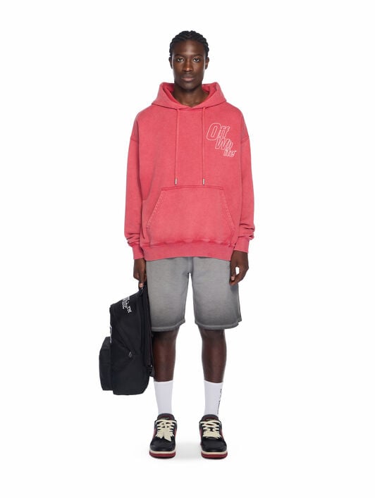 Outline Arrow Skate Hoodie OFF WHITE Outline Arrow Skate Hoodie VINTAGE CHILI PEPPER - WHITE OMBB085F25FLE00K