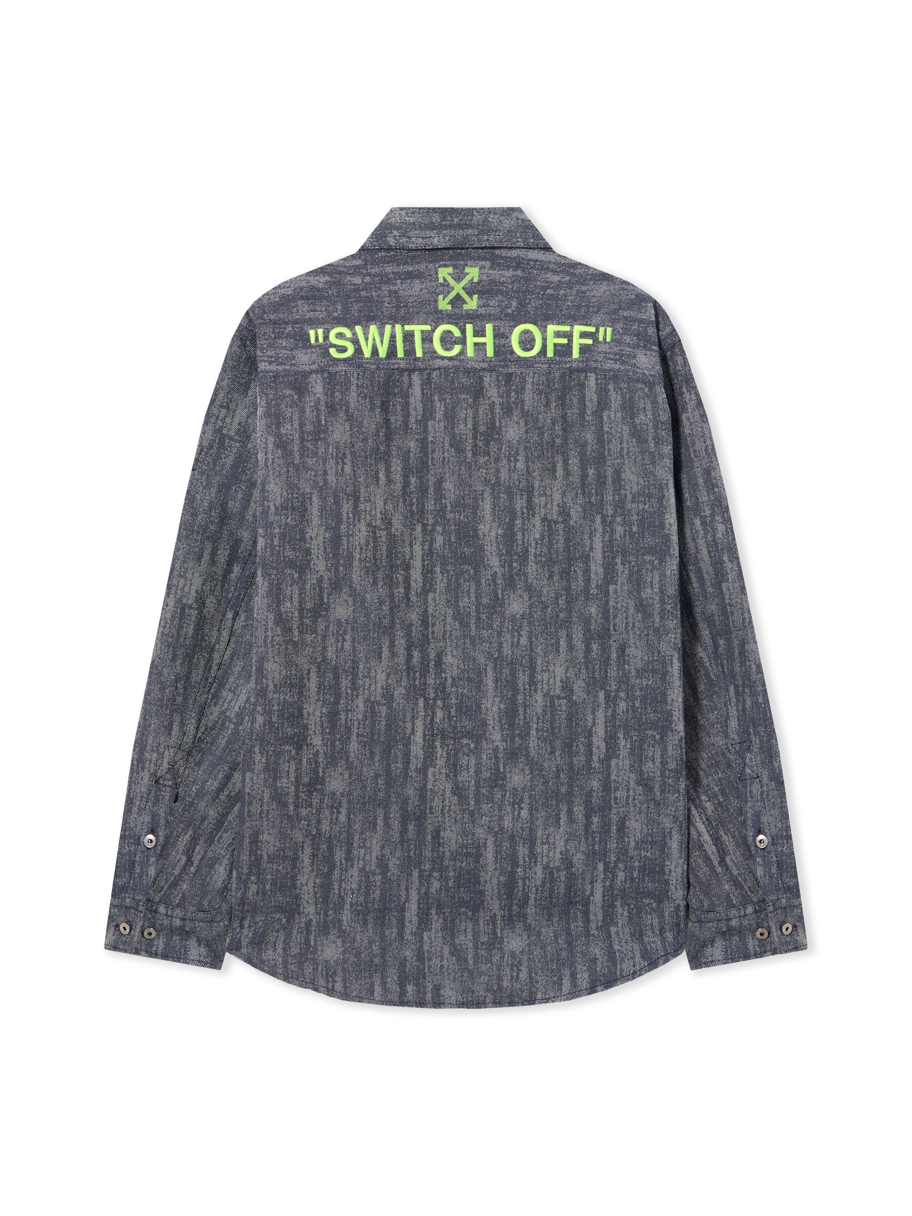 OFF WHITE Ss_Switch Off Shirt BLUE - YELLOW OMGE04PT25FAB001