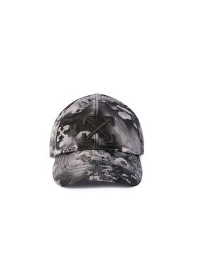 OFF WHITE Black Fresco Baseball Cap BLACK OMLA049S25FAB008