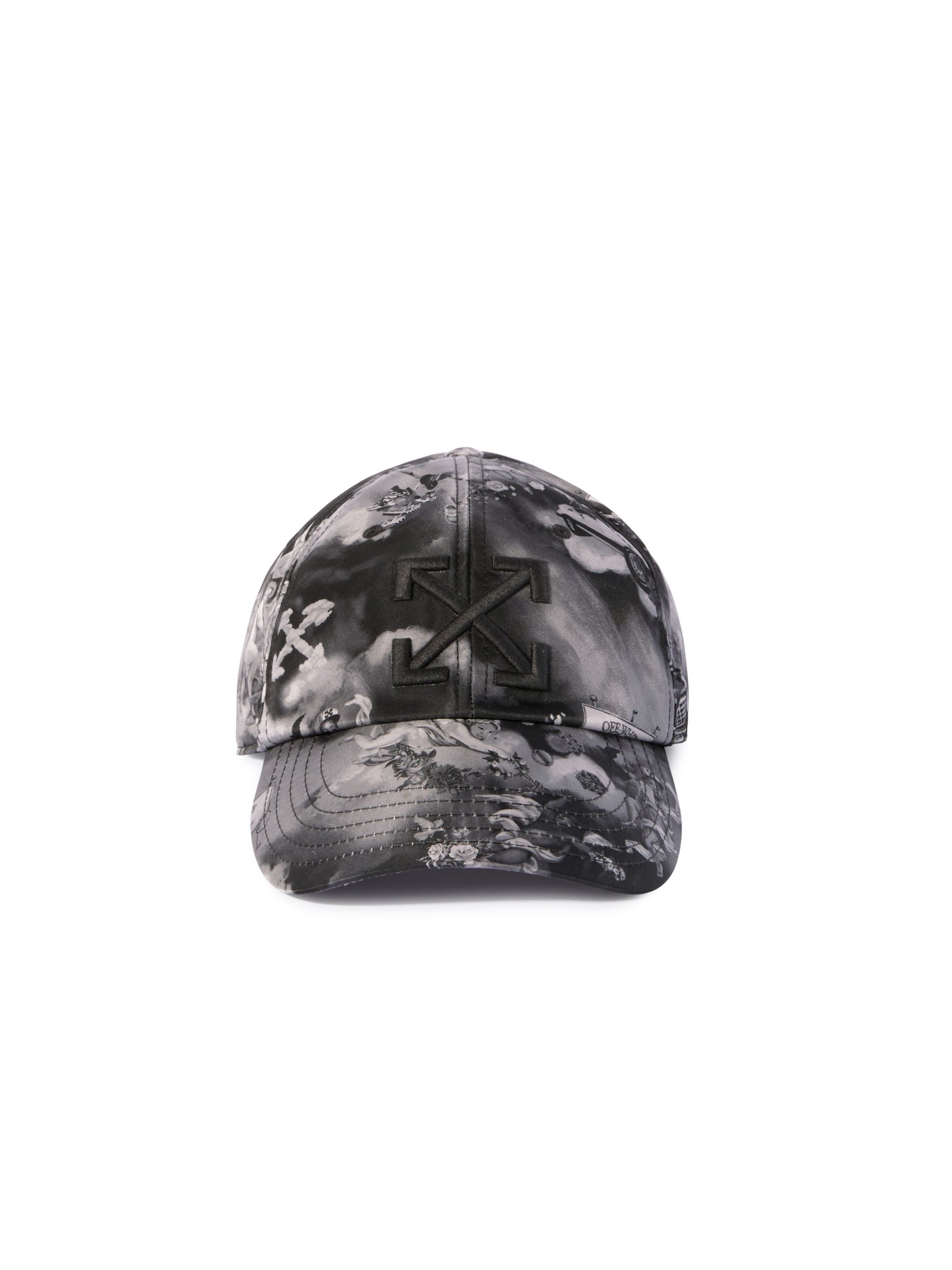 OFF WHITE Black Fresco Baseball Cap BLACK OMLA049S25FAB008