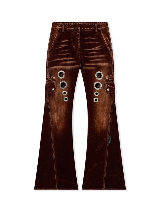 Eyelet Flock Cargo Pants OFF WHITE Eyelet Flock Cargo Pants Chestnut Chestnut 2FH00839B