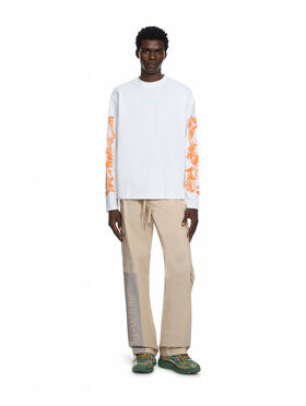 OFF WHITE Big Bookish Cotton Gabardine Cargo Pants STRING 44MCF04PF26F001