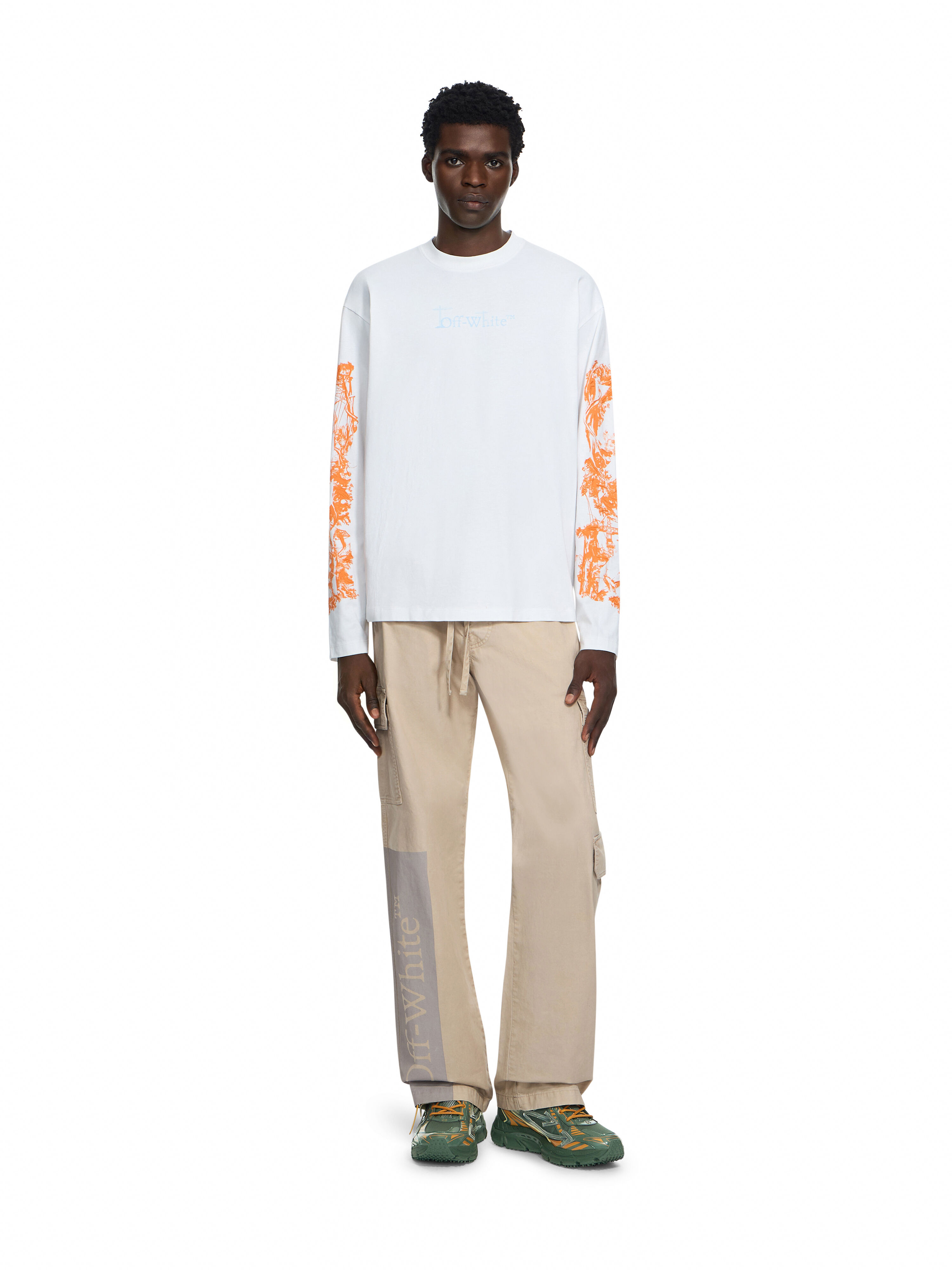 Big Bookish Cotton Gabardine Cargo Pants OFF WHITE Big Bookish Cotton Gabardine Cargo Pants STRING 44MCF04PF26F001