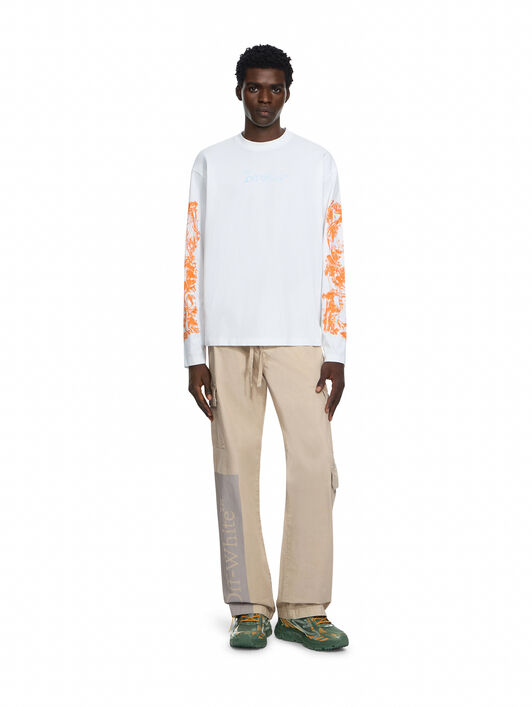 Big Bookish Cotton Gabardine Cargo Pants OFF WHITE Big Bookish Cotton Gabardine Cargo Pants STRING 44MCF04PF26F001