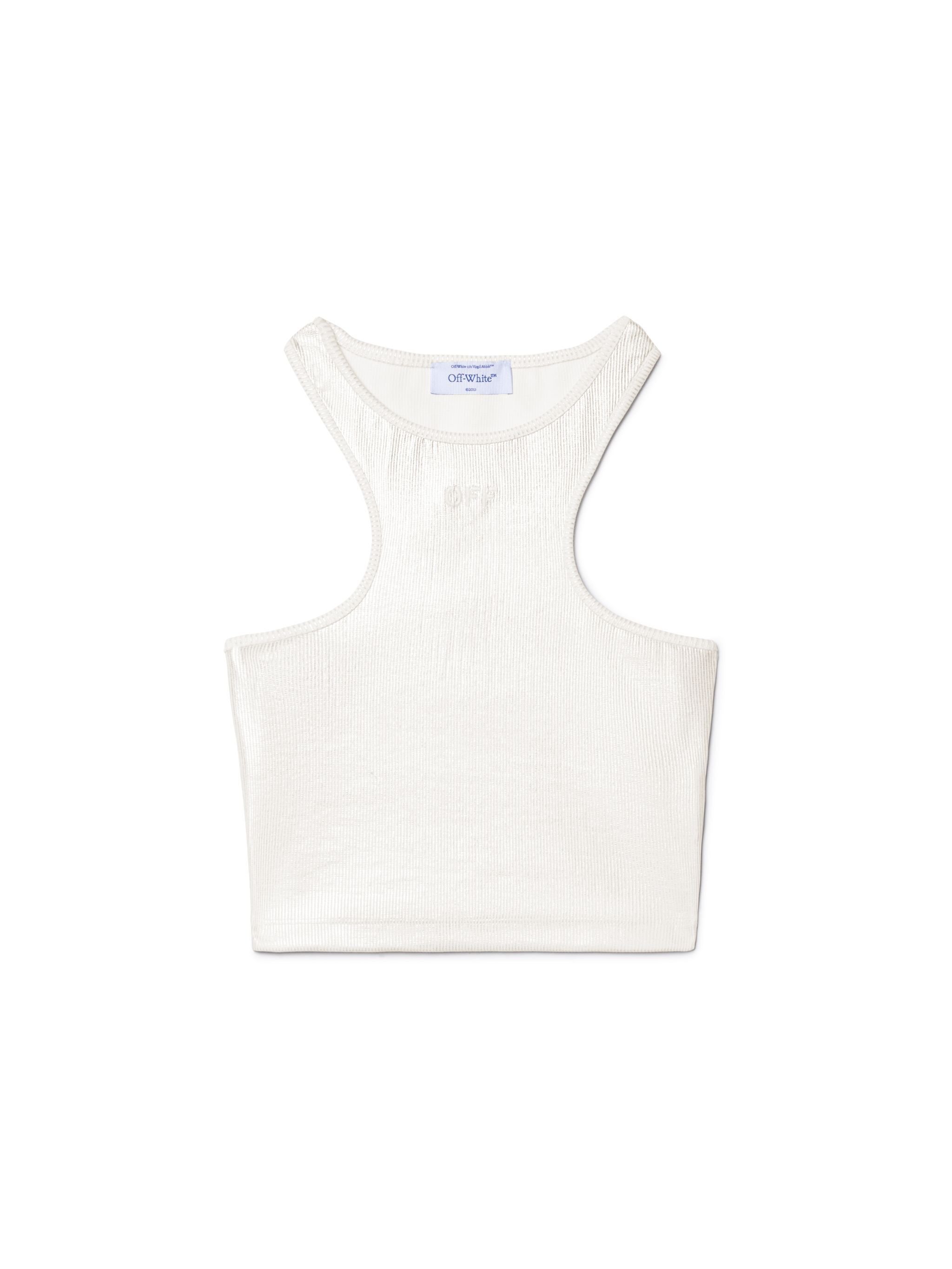 OFF WHITE Silver Coated Rowing Top WHITE OWAD086S25JER001