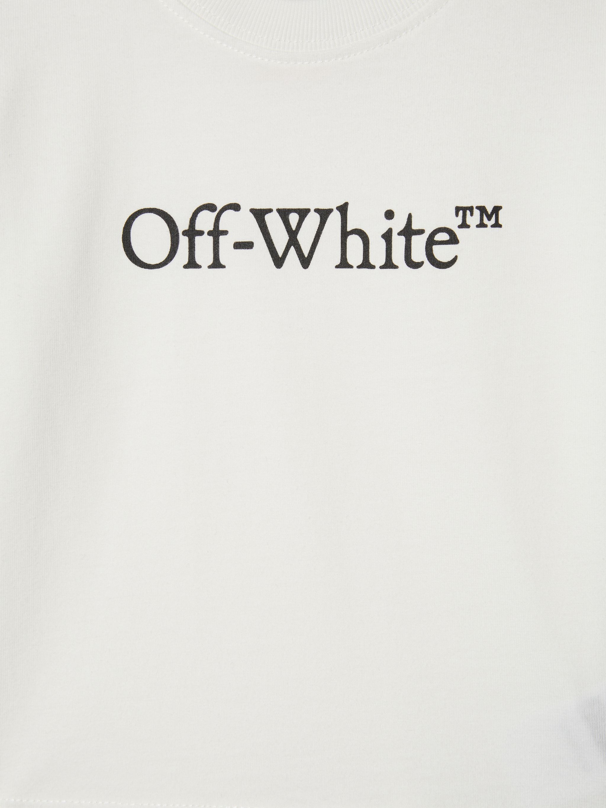 OFF WHITE Bookish Long-Sleeved Top WHITE OBXB001S25JER004
