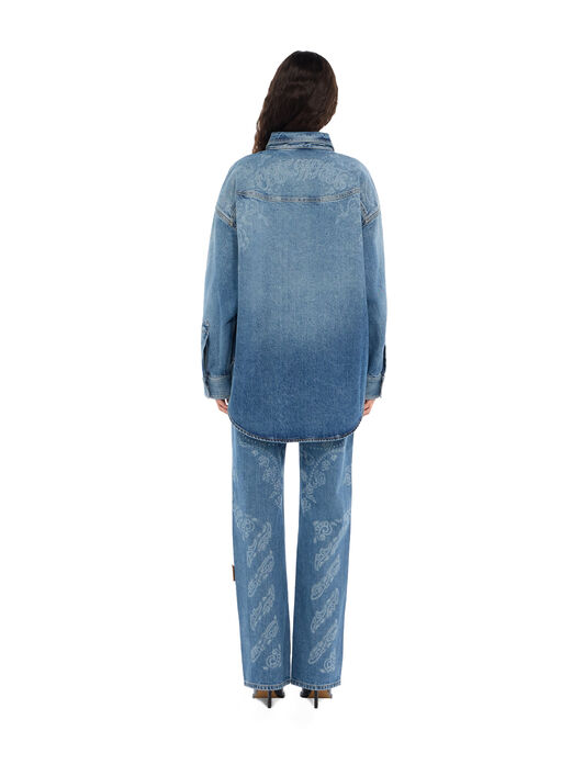 Paisley Susy Denim Pants OFF WHITE Paisley Susy Denim Pants Light Medium Blue White 2FM00605B