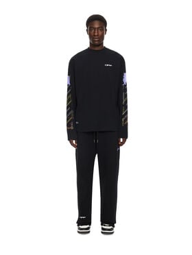 OFF WHITE Archigeography Arrow Skate Long Sleeve T-Shirt BLACK 44MAB09CF26J003