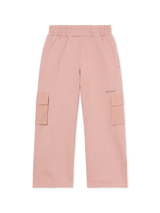 OFF WHITE Arrow Studs Cargo Logo Pants ROSE PINK - DARK GREY OGCH00CF25FLE001