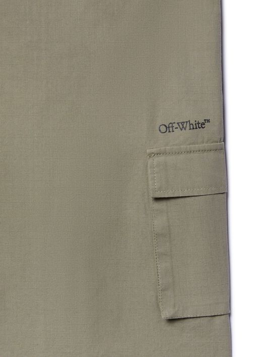 OFF WHITE Bookish Cargo Dress GREEN OGDB069S25FAB001