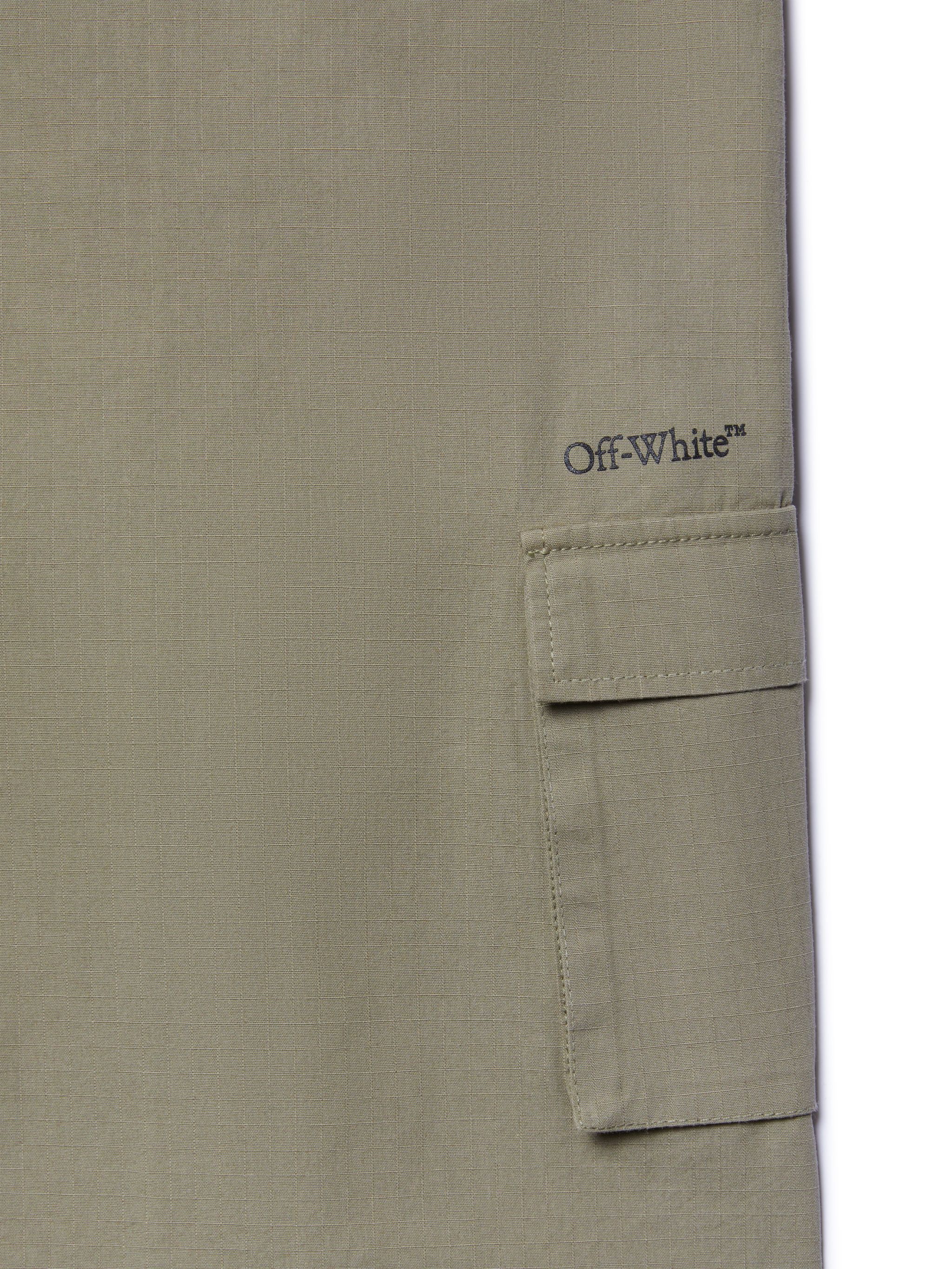 OFF WHITE Bookish Cargo Dress GREEN OGDB069S25FAB001
