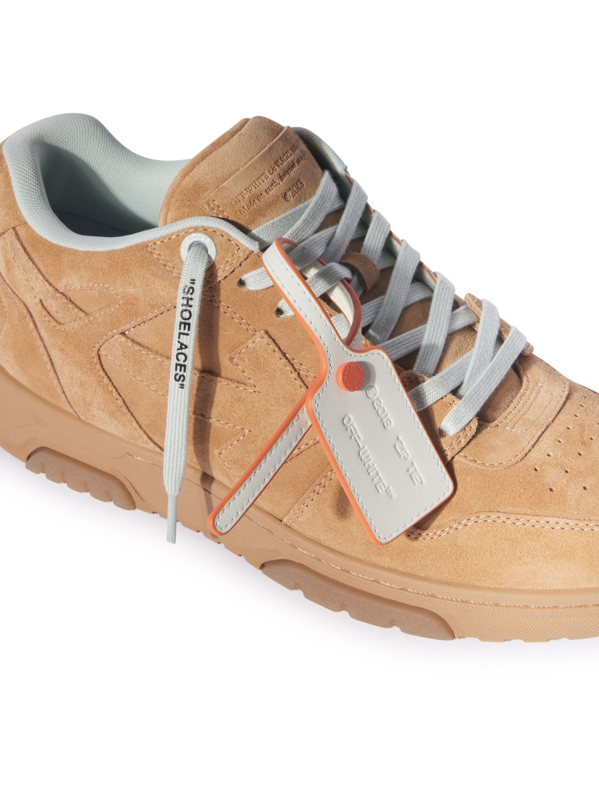 OFF WHITE Camel Suede Out Of Office BROWN OMIA189F24LEA00A