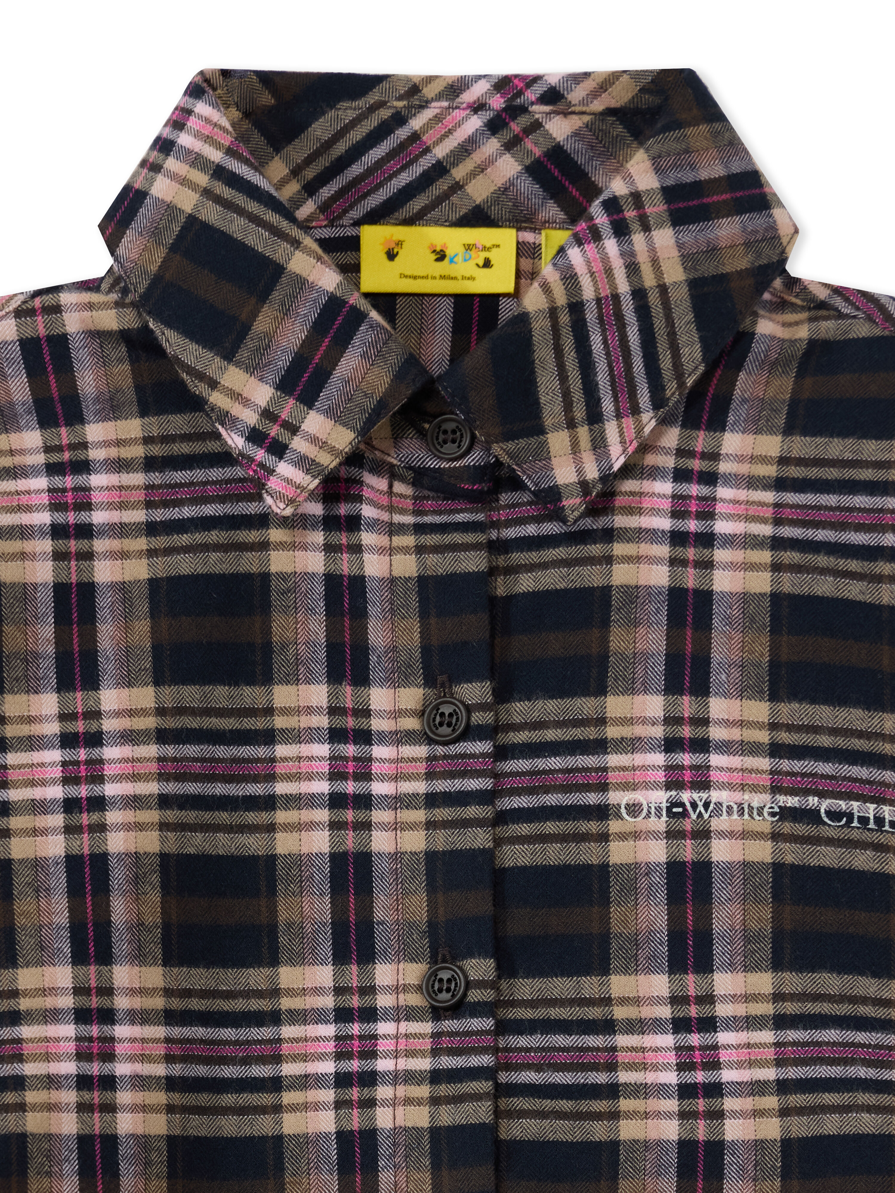Logo Flannel Long Sleeve Shirt OFF WHITE Logo Flannel Long Sleeve Shirt BLUSH 44GGE002F26F001