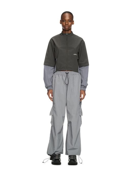 OFF WHITE Giacca Parachute Off Grigio Scuro VERDE OWVC004S25FAB001