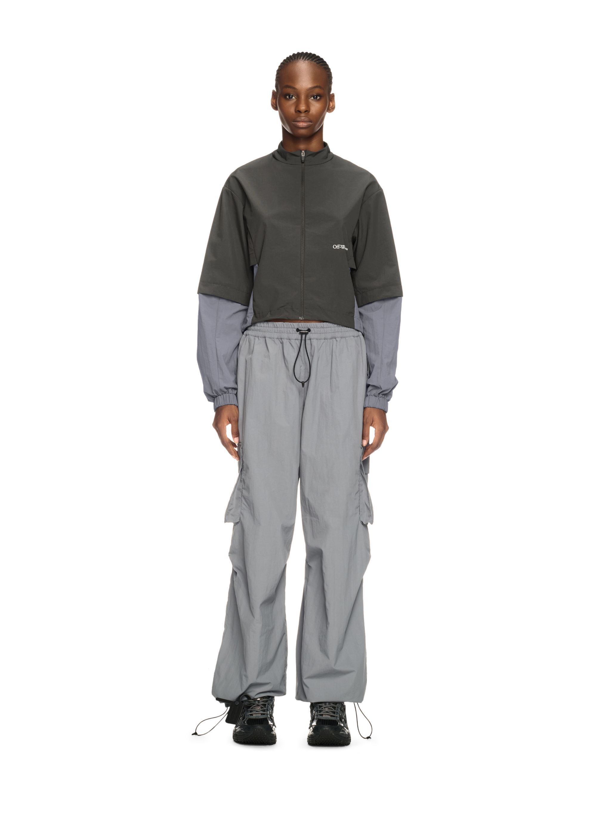 OFF WHITE Giacca Parachute Off Grigio Scuro VERDE OWVC004S25FAB001