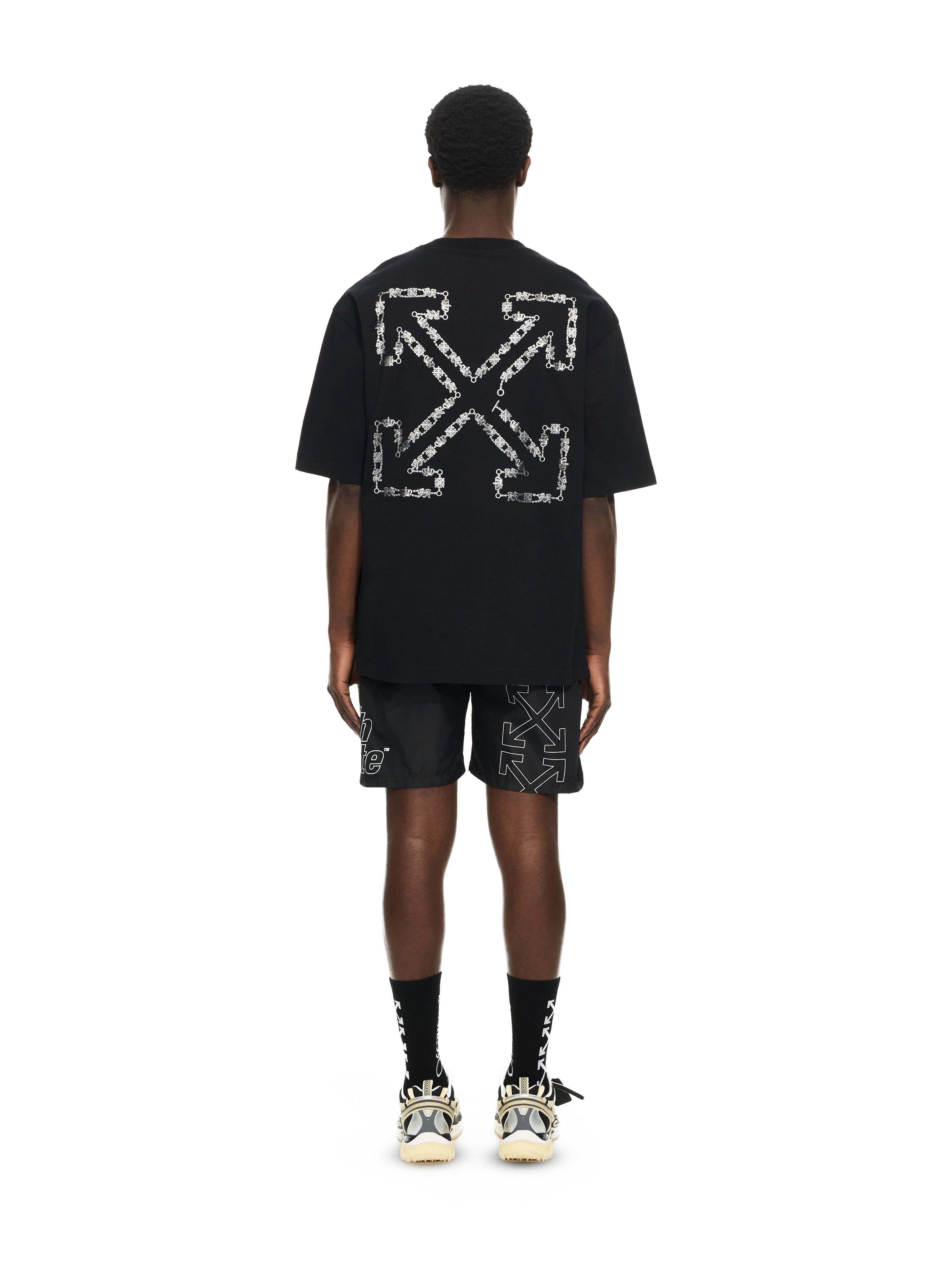 OFF WHITE Chain Arrow Skate S/S Tee BLACK 44MAA120S26J004