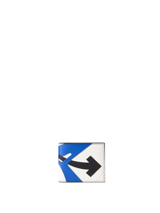 OFF WHITE Sneaker Bifold Wallet BLACK - NAVY BLUE OMNC093F25LEA002