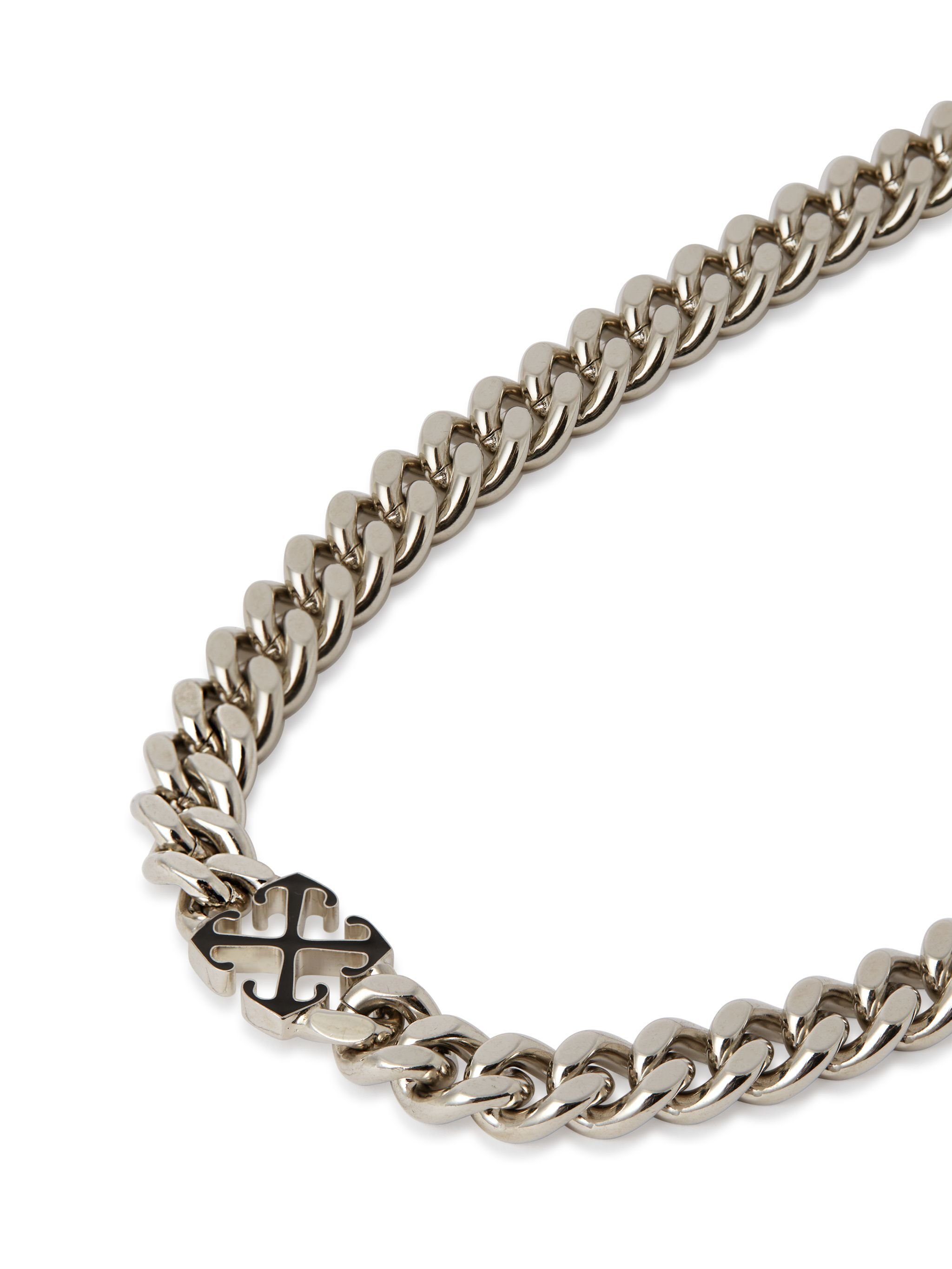 OFF WHITE Enamel Arrow Chain Necklace SILVER OMOB156C99MET001