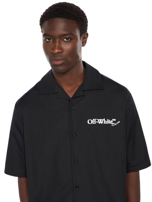 Scribble Arrow Poplin Bowling Shirt OFF WHITE Scribble Arrow Poplin Bowling Shirt BLACK - WHITE OMGG01FF25FAB004